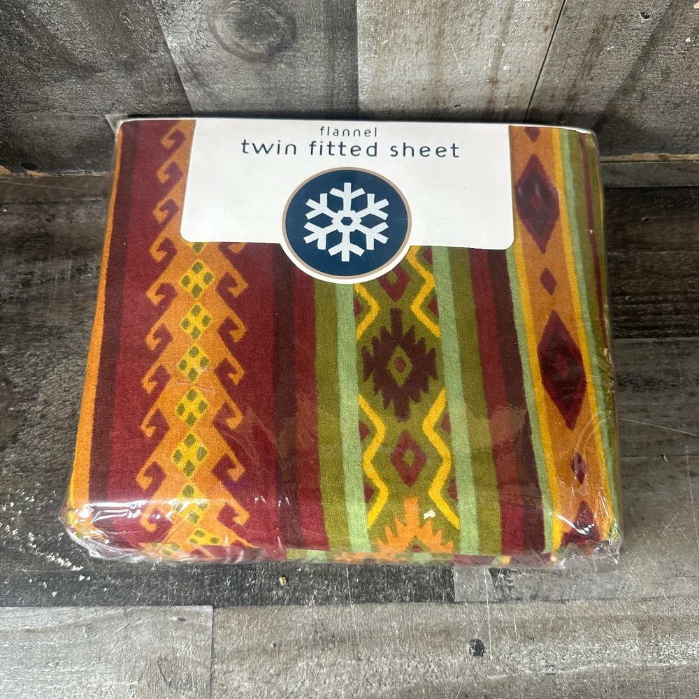 Desert Canyon by Mervyns - Twin Fitted Sheet - Aztec Western 100% Cotton New